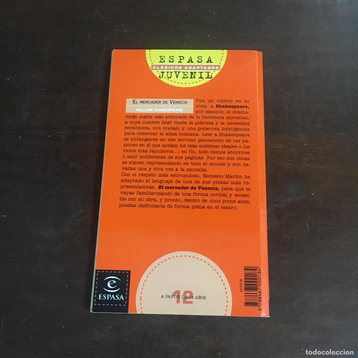 Libros de segunda mano: El mercader de Venecia.- Shakespeare, William REF: 81 - Foto 2