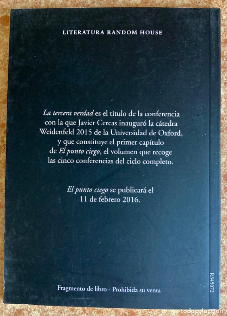 Libros de segunda mano: Javier Cercas - La tercera verdad - Foto 2