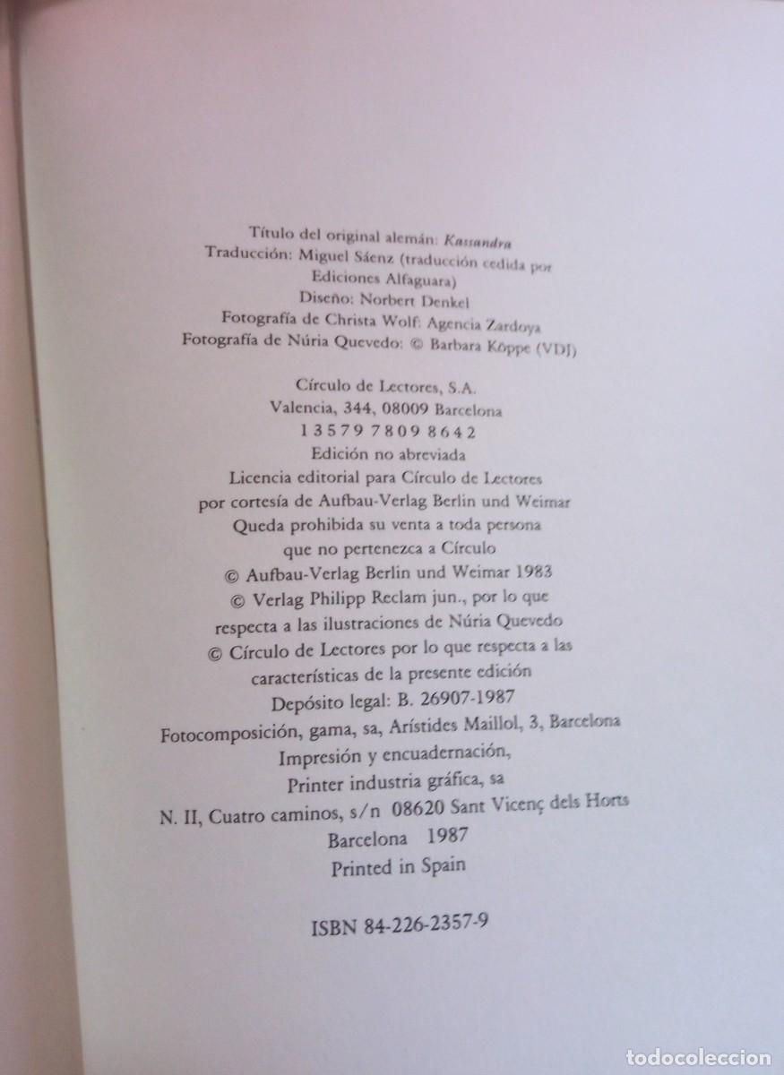 Libros de segunda mano: Casandra - Foto 3
