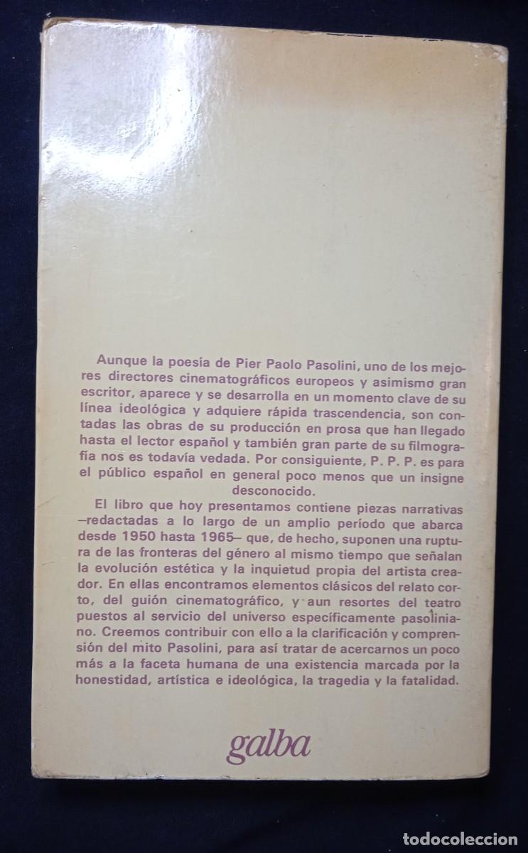 Libros de segunda mano: Antiguo libro Pier Paolo Pasolini. - Foto 2