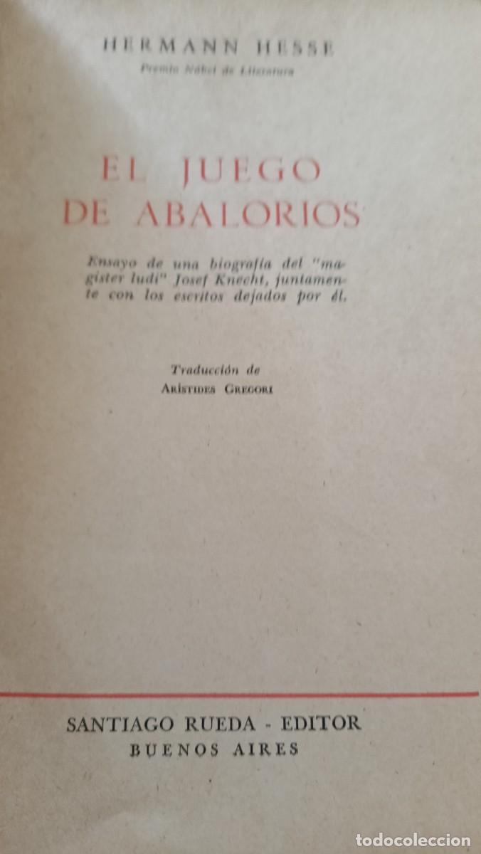 Libros de segunda mano: El juego de abalorios - Hermann Hesse - Foto 11