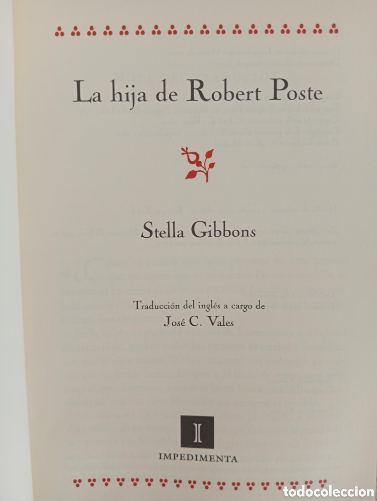Libros de segunda mano: La hija de Robert Poste / Stella Gibbons - Foto 2