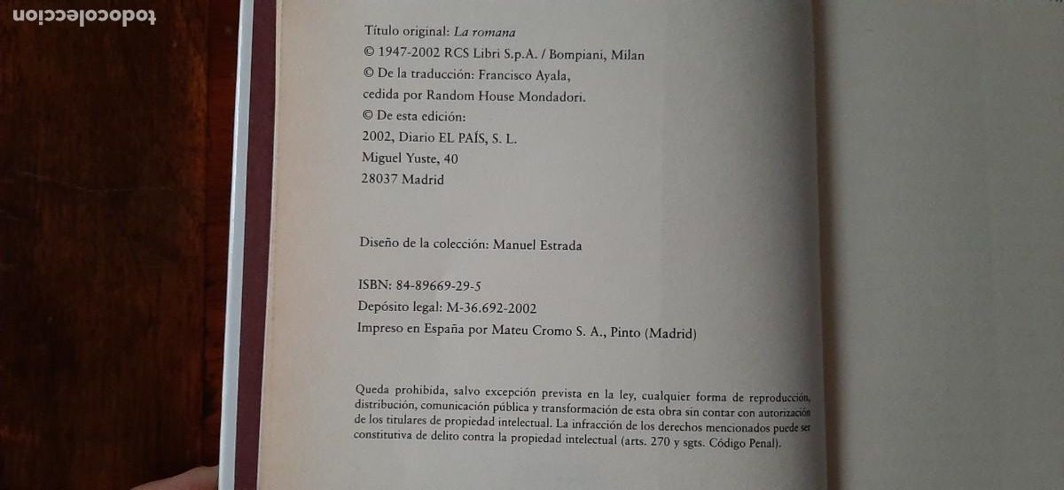 Libros de segunda mano: LA ROMANA. ALBERTO MORAVIA. - Foto 4