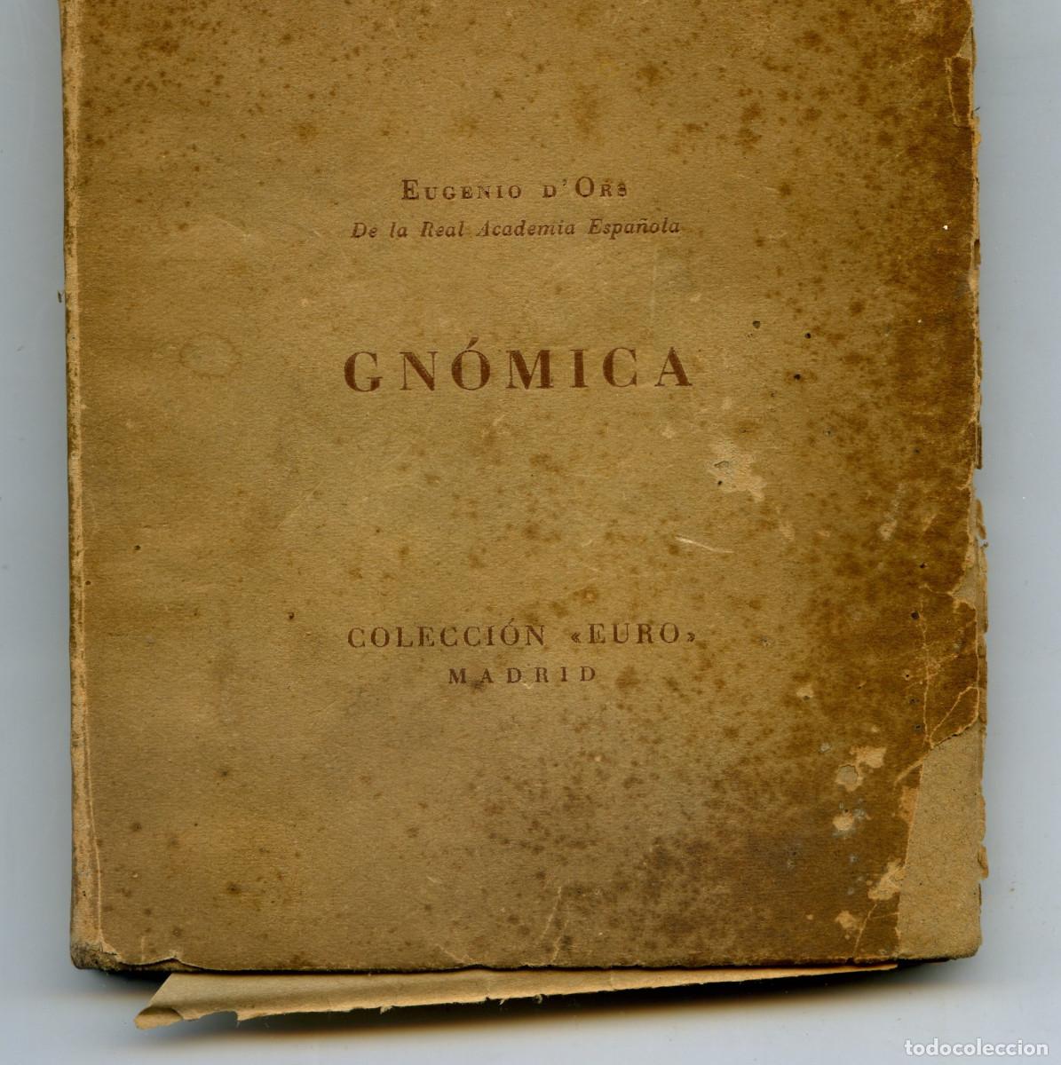 Libros de segunda mano: D&rsquo;ORS, Eugenio: Gn&oacute;mica - Foto 1