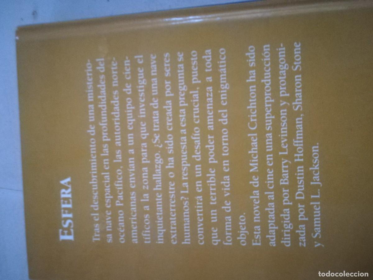 Libros de segunda mano: ESFERA / MICHAEL CRICHTON / CONS342 / GRANDES EXITOS - Foto 3
