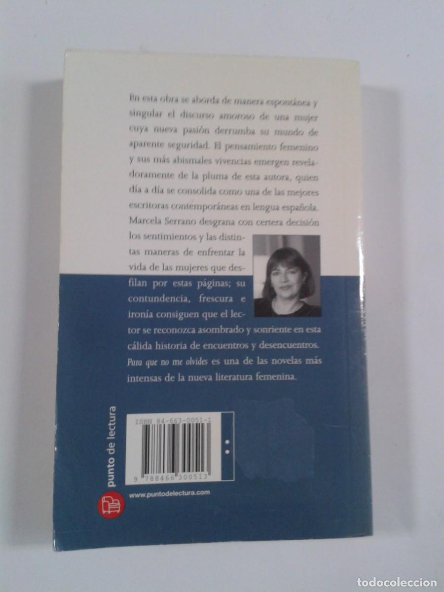 Libros de segunda mano: Marcela Serrano. Para que no te olvide - Foto 2