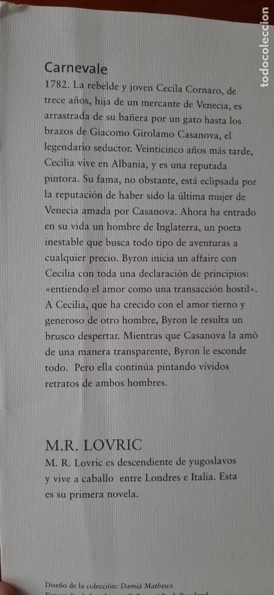 Libros de segunda mano: M. R. LOVRIC. CARNEVALE - Foto 4