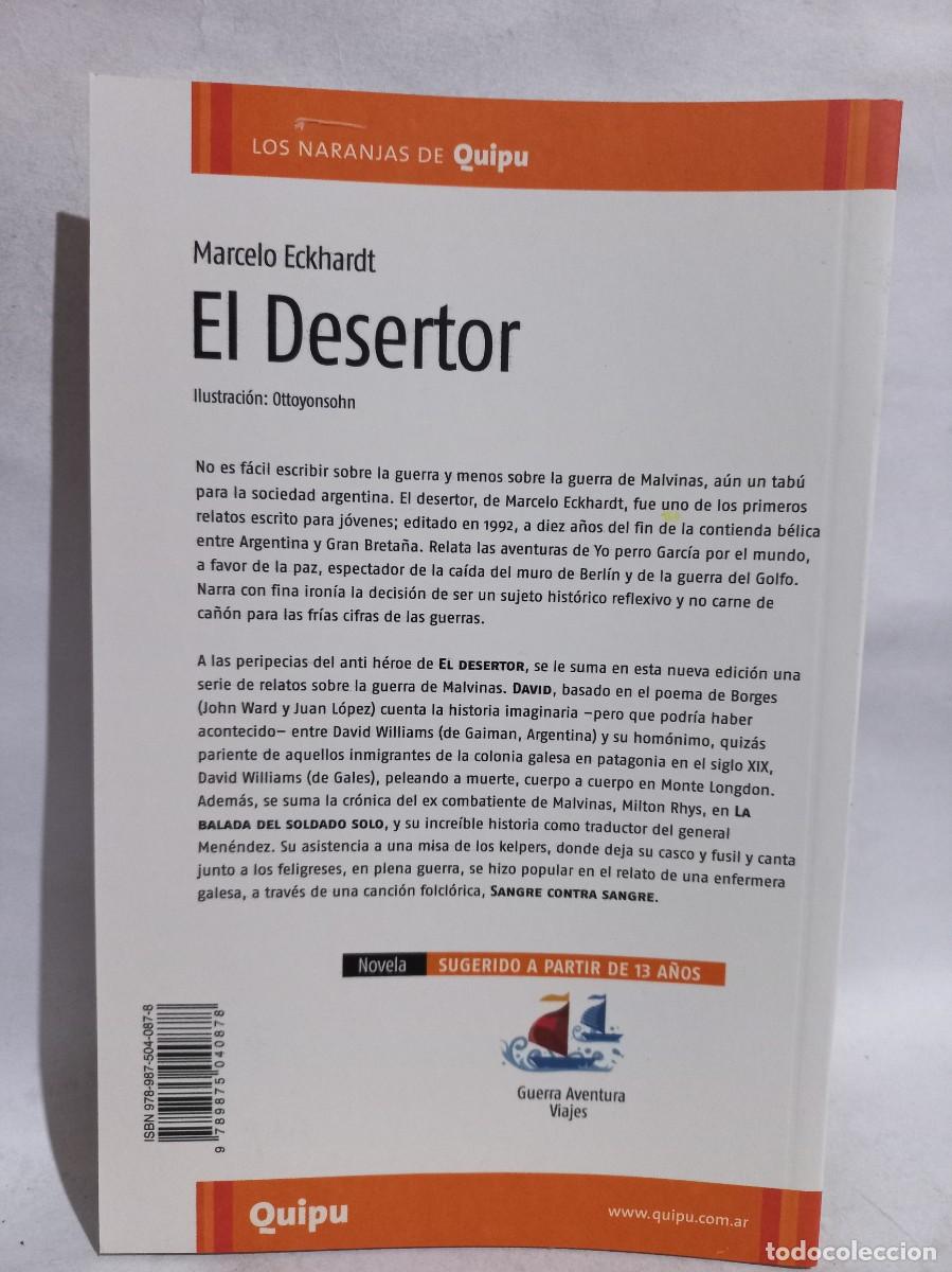 Libros de segunda mano: Marcelo Eckhardt - El Desertor - 2013 - Foto 3
