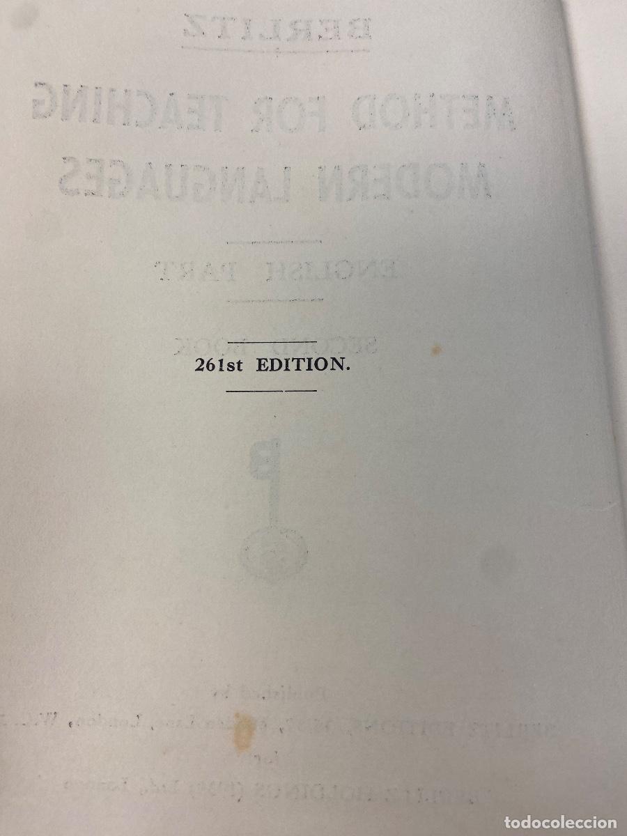 Libros de segunda mano: M. D. BERLITZ - SECOND BOOK ENGLISH PART - METHOD FOR TEACHING MODERN LANGUAGES - 1939 - Foto 5