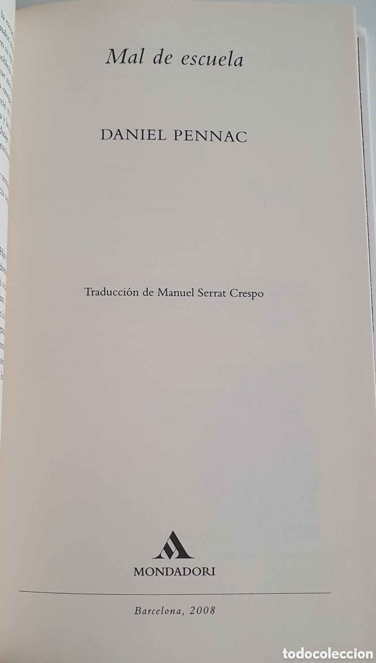 Libros de segunda mano: Mal de escuela Daniel Pennac - Foto 4