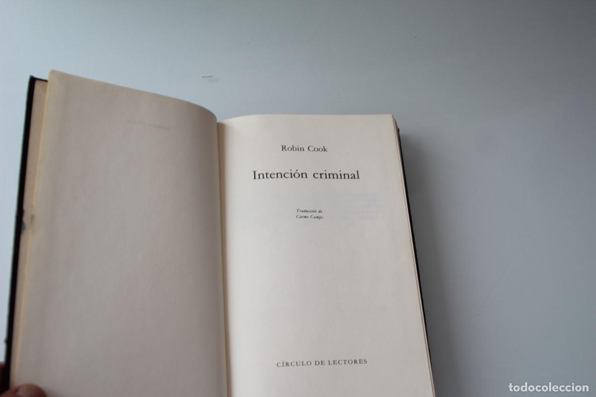 Libros de segunda mano: INTENCI&Oacute;N CRIMINAL ROBIN COOK - Foto 1