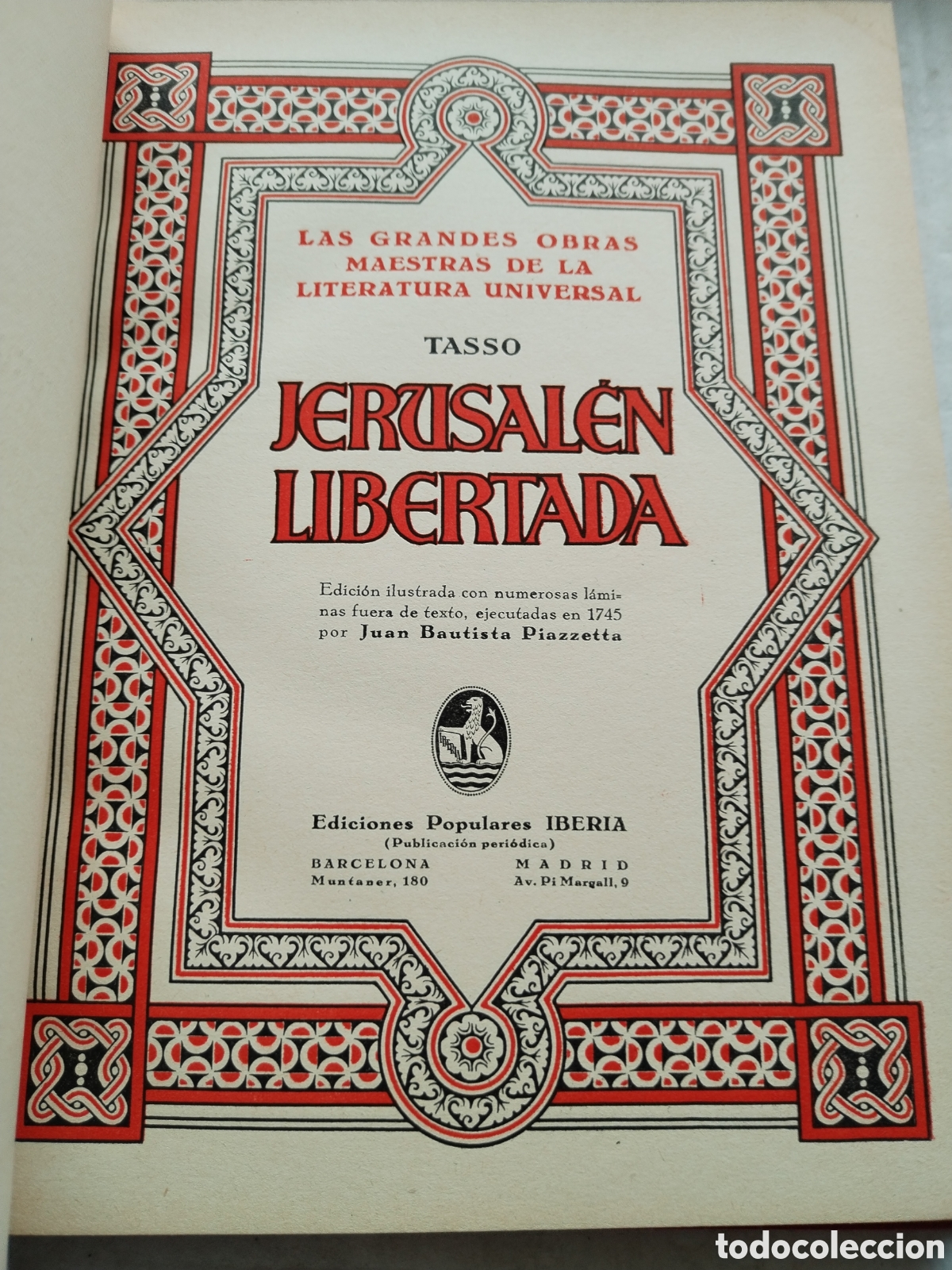 Libros de segunda mano: JERUSAL&Eacute;N LIBERADA/TASSO - Foto 2