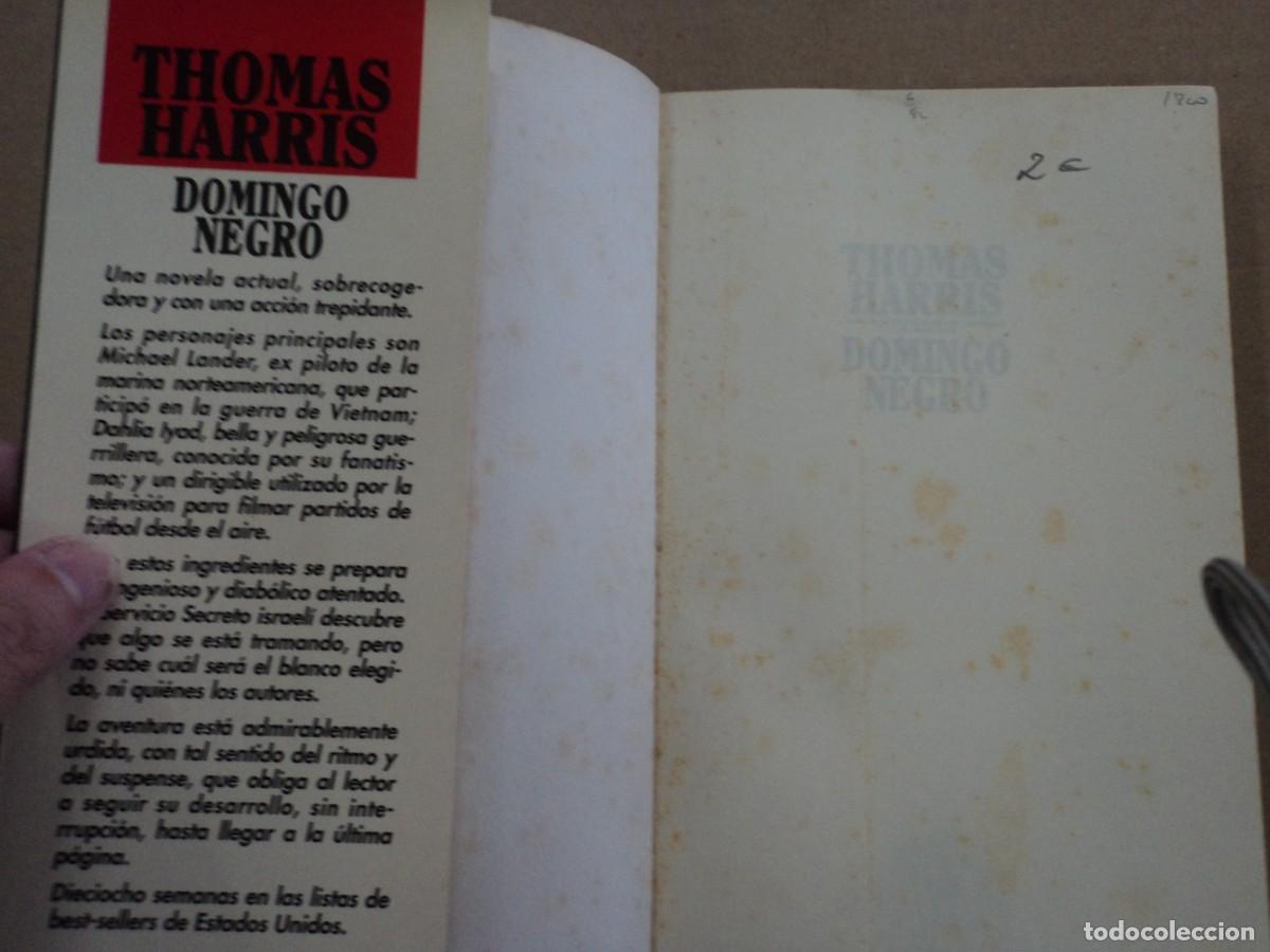 Libros de segunda mano: Domingo Negro - Thomas Harris - Foto 2