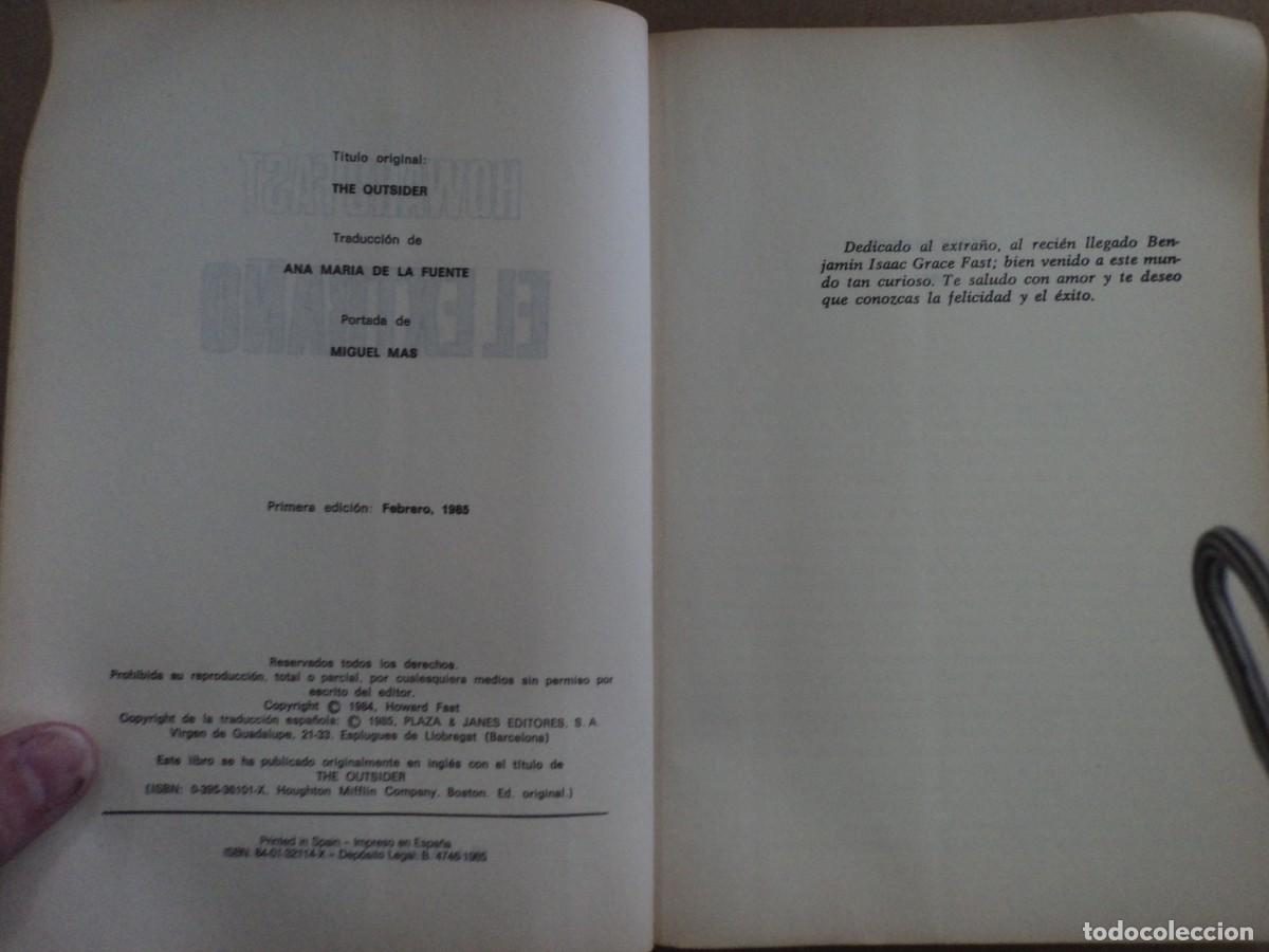 Libros de segunda mano: El Extra&ntilde;o Howard Fast - Foto 2