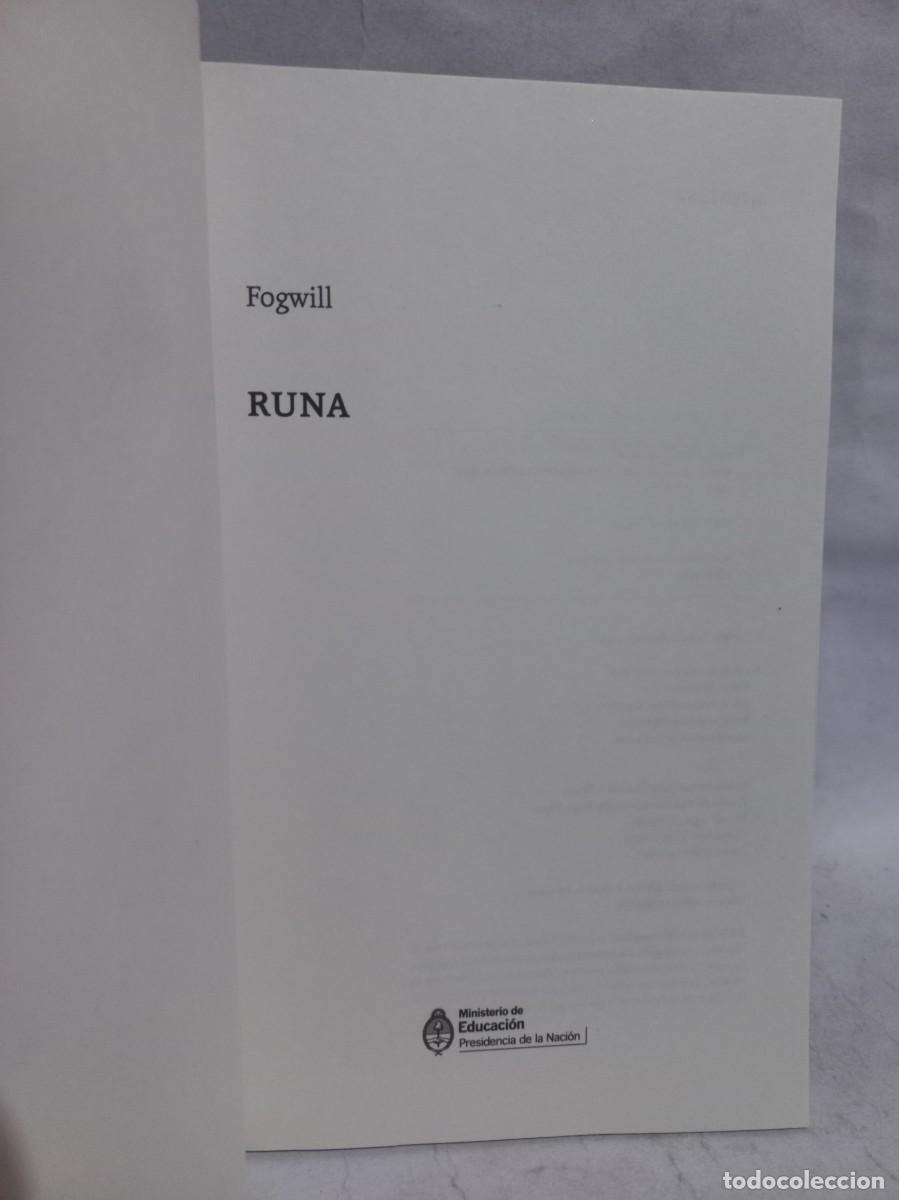 Libros de segunda mano: Fogwill - Runa - 2013 - Foto 2