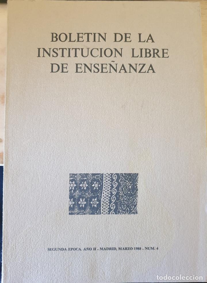 Second hand books: BOLETIN DE LA INSTITUCION LIBRE DE ENSE&Ntilde;ANZA. SEGUNDA EPOCA A&Ntilde;O II. NUM. 4. -