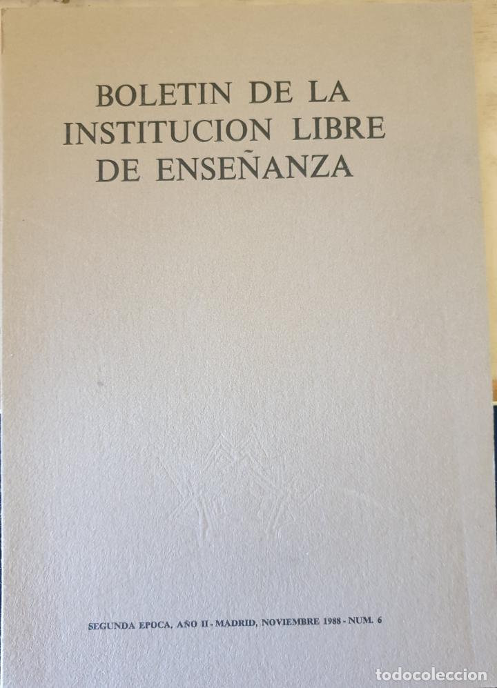 Second hand books: BOLETIN DE LA INSTITUCION LIBRE DE ENSE&Ntilde;ANZA. SEGUNDA EPOCA A&Ntilde;O II. NUM. 6. -