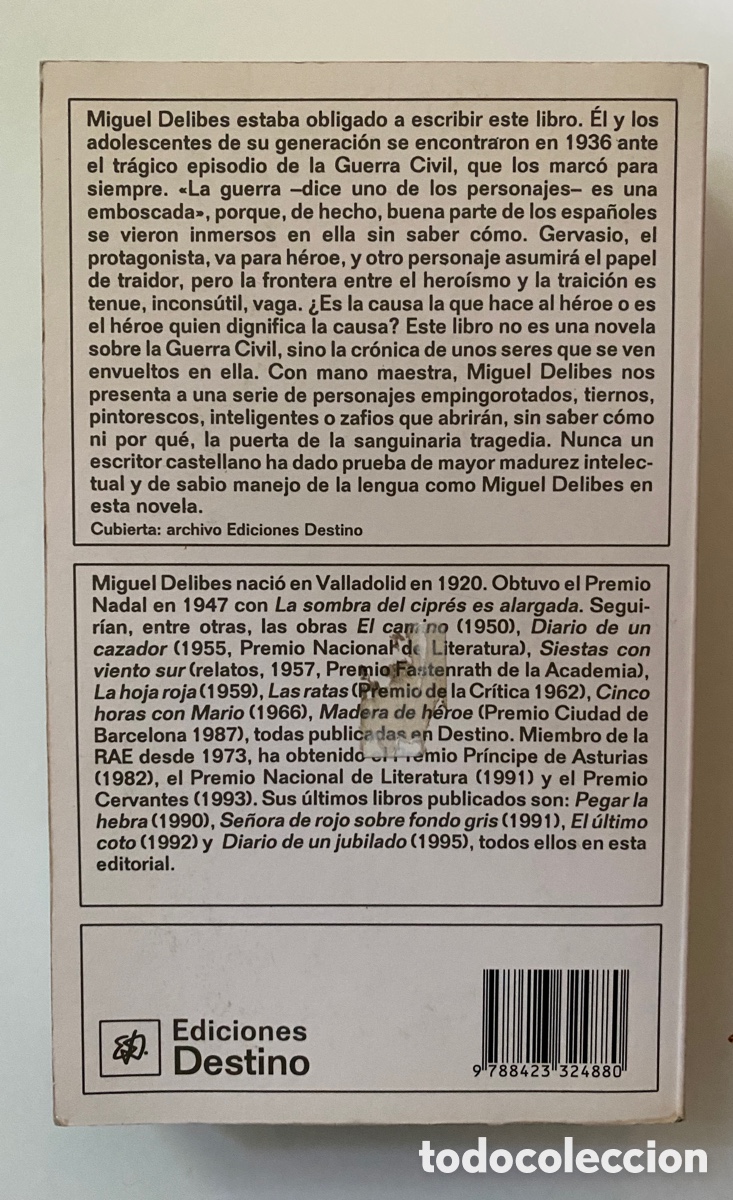 Libros de segunda mano: Madera de h&eacute;roe - DELIBES, Miguel - Foto 2
