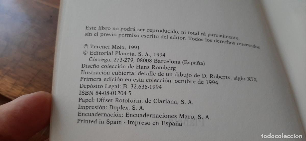 Libros de segunda mano: LA HERIDA DE LA ESFINGE. TERENCI MOIX - Foto 3