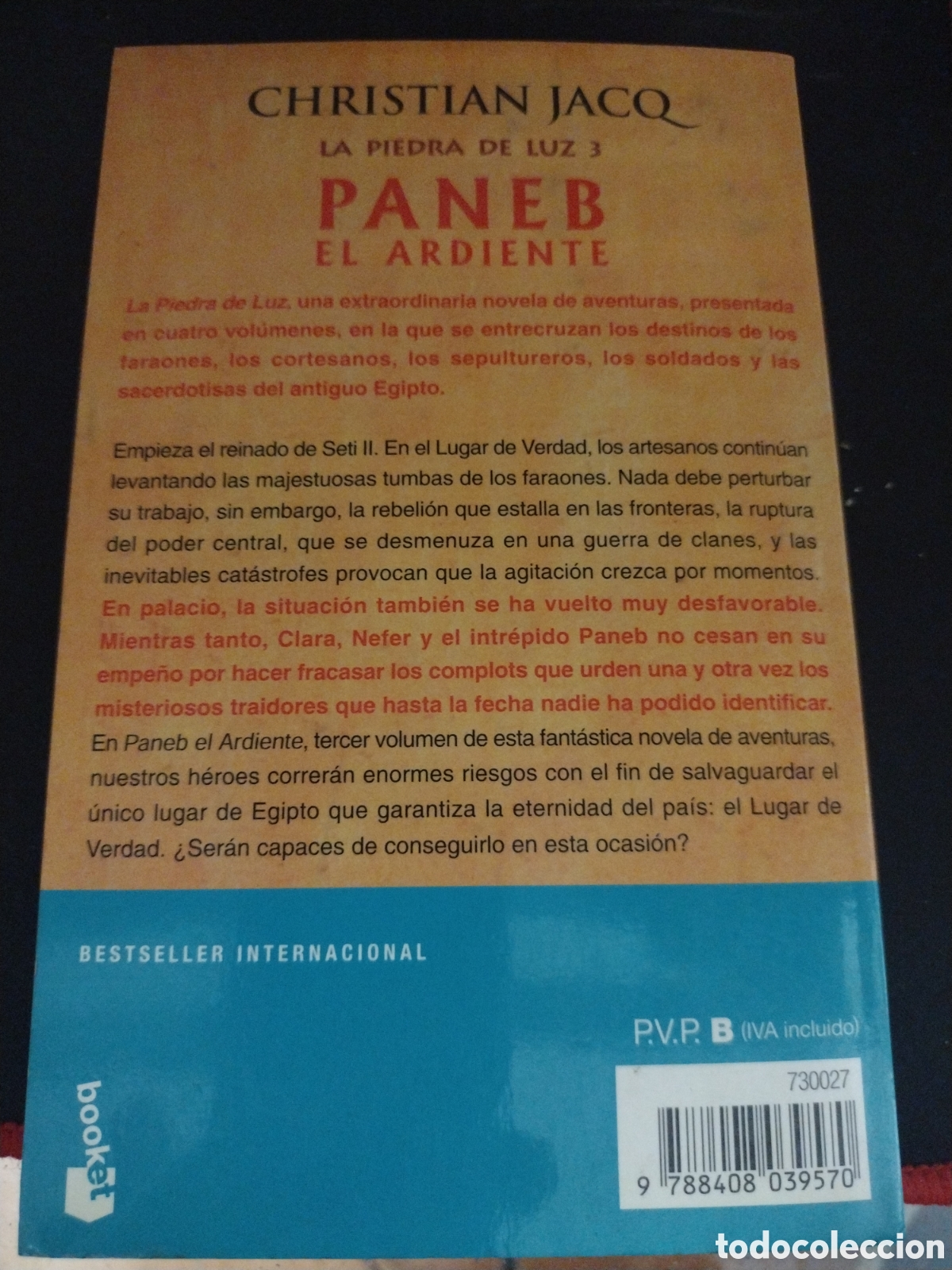 Libros de segunda mano: PANEB EL ARDIENTE - CHRISTIAN JACQ - Foto 2