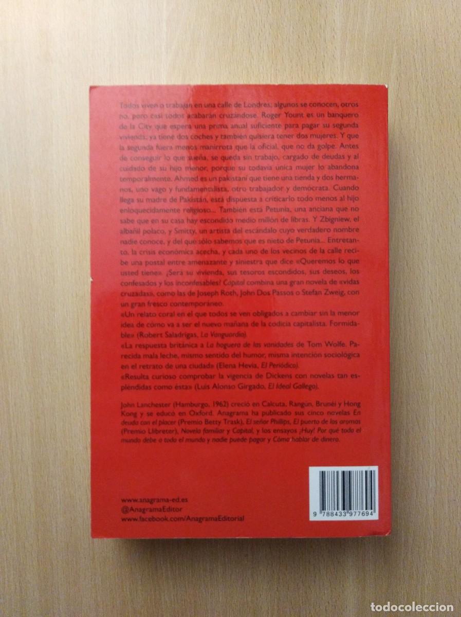 Libros de segunda mano: CAPITAL. John Lanchester. Editorial Anagrama - Foto 2