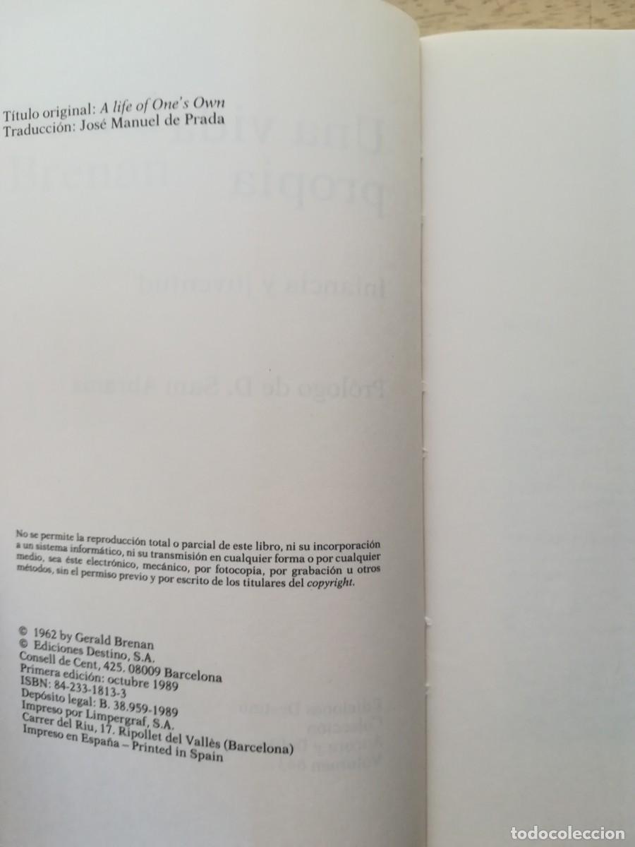 Libros de segunda mano: Una vida propia. Gerald Brenan - Foto 4