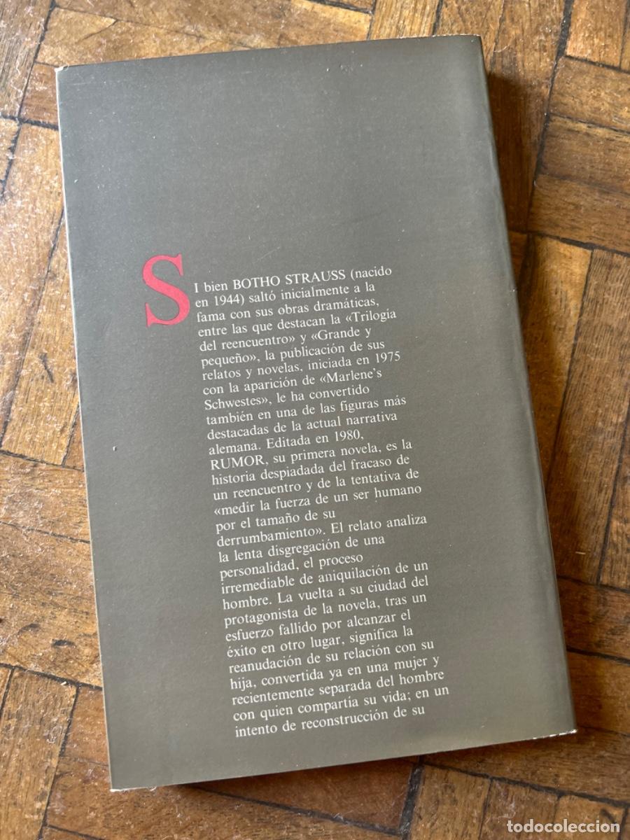 Libros de segunda mano: Rumor - Botho Strauss - Foto 4