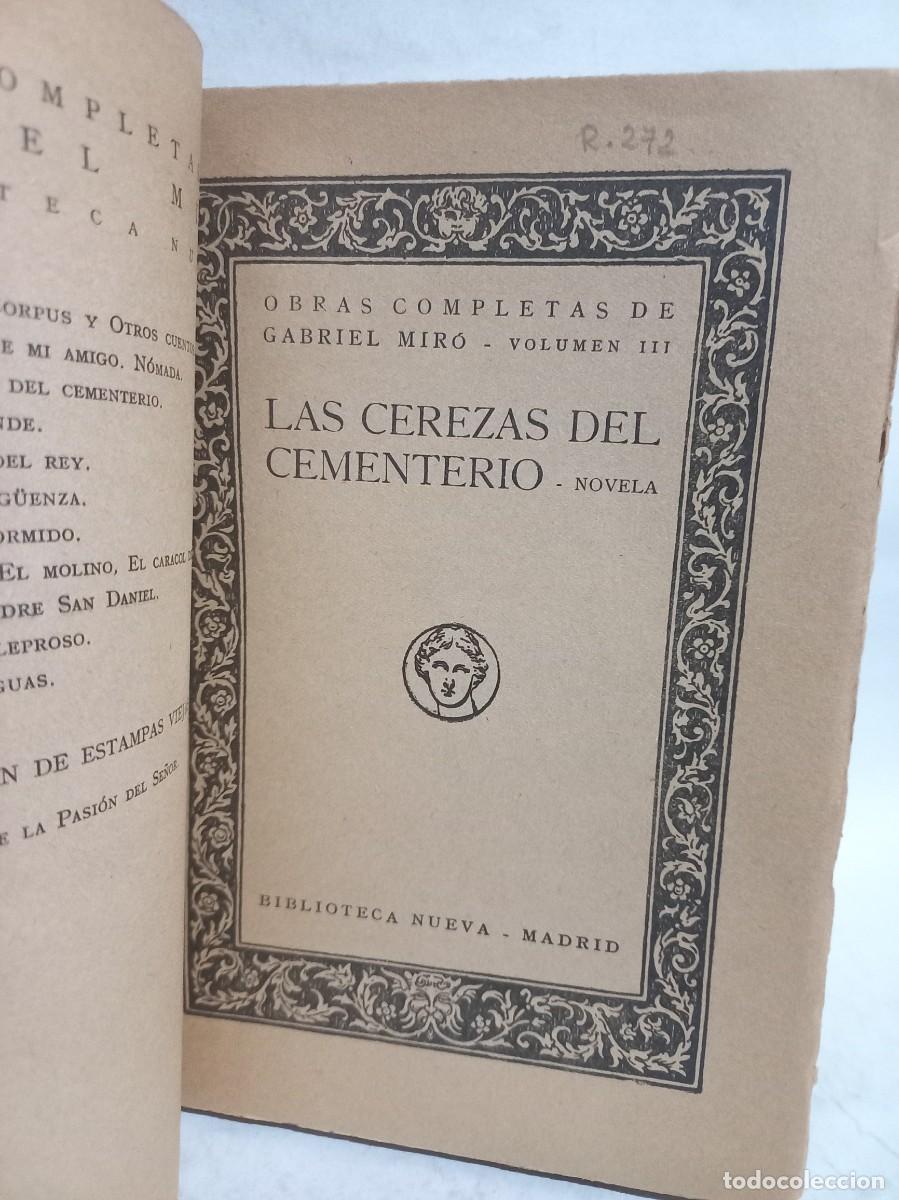 Libros de segunda mano: Gabriel Miro - Las Cerezas del Cementerio - 1940 - Foto 3