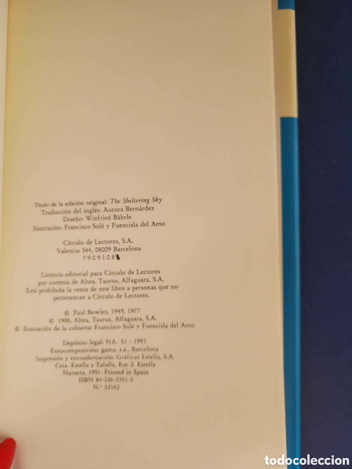 Libros de segunda mano: EL CIELO PROTECTOR # PAUL BOWLES # C&Iacute;RCULO DE LECTORES 1991 - Foto 3