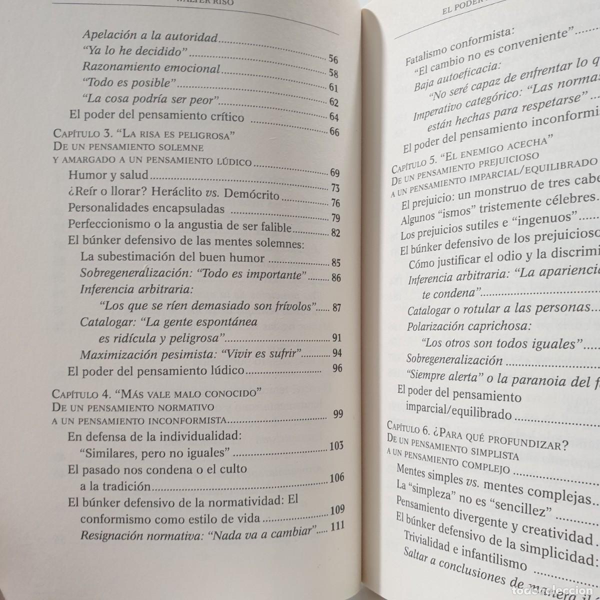 Libros de segunda mano: EL PODER DE LA MENTE FLEXIBLE - Walter Riso * - Foto 7