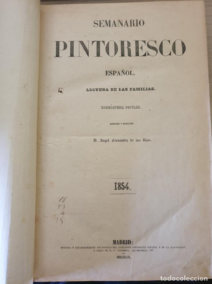 Libri di seconda mano: SEMANARIO PINTORESCO ESPA&Ntilde;OL 1854 (LECTURA DE LAS FAMILIAS). ENCICLOPEDIA POPULAR. - FERNANDEZ DE L