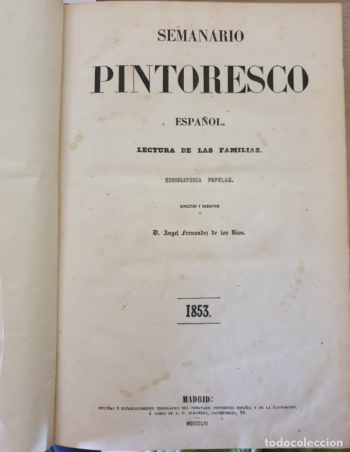 Libri di seconda mano: SEMANARIO PINTORESCO ESPA&Ntilde;OL 1853 (LECTURA DE LAS FAMILIAS). ENCICLOPEDIA POPULAR. - FERNANDEZ DE LO