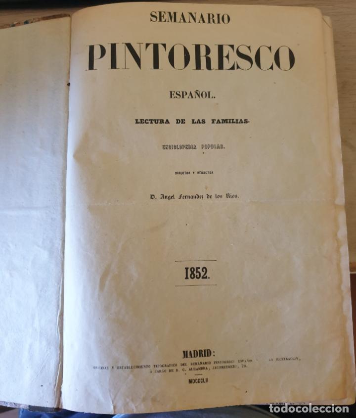 Libri di seconda mano: SEMANARIO PINTORESCO ESPA&Ntilde;OL (LECTURA DE LAS FAMILIAS). ENCICLOPEDIA POPULAR 1852. -