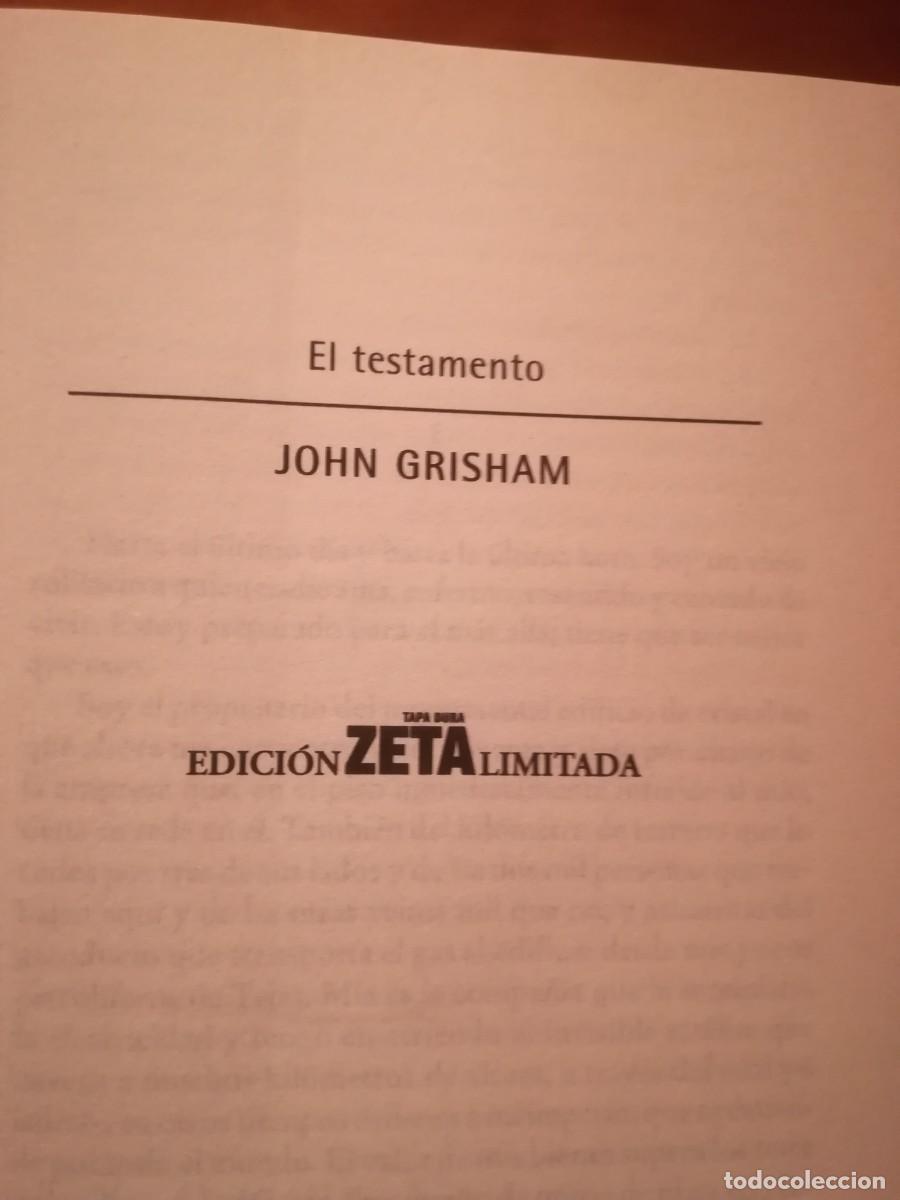 Libros de segunda mano: EL TESTAMENTO / JOHN GRISHAM / CONS441 / EDICIONES BSA - Foto 3