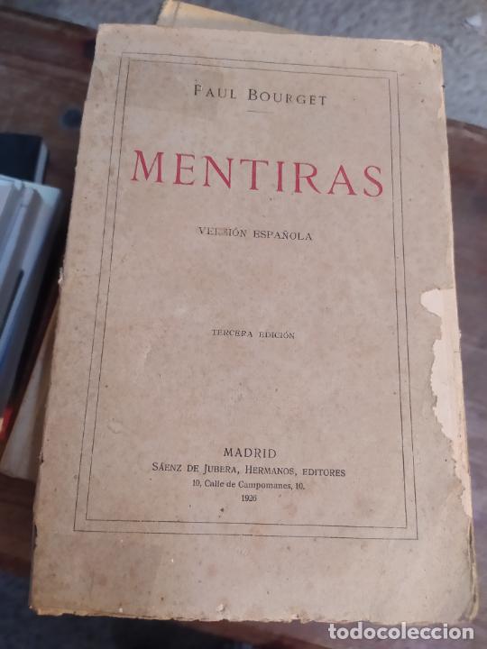 Libros de segunda mano: Mentiras. Paul Bourget. S&aacute;enz. 1926. L.30656 - Foto 1
