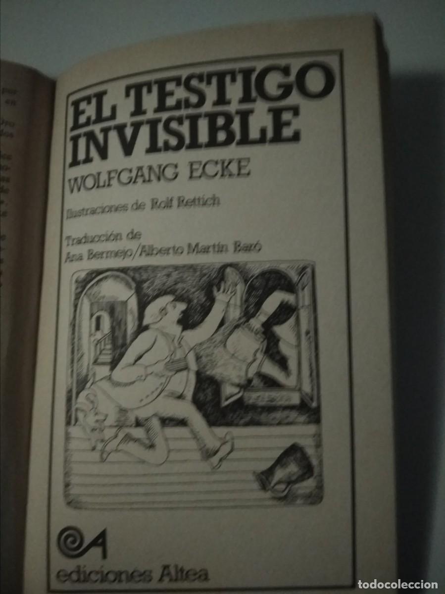 Libros de segunda mano: Libro El testigo invisible - Wolfgang Ecke - Foto 3