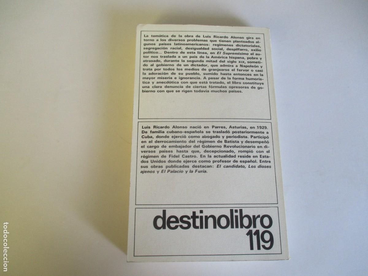 Libros de segunda mano: LUIS RICARDO ALONSO El suprem&iacute;simo W21233 - Foto 2