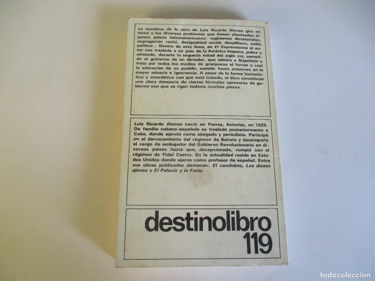 Libros de segunda mano: LUIS RICARDO ALONSO El suprem&iacute;simo W21241 - Foto 2