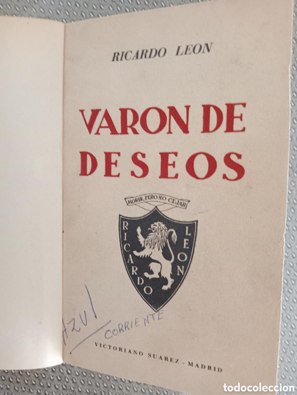 Libros de segunda mano: Var&oacute;n de deseo / Ricardo Le&oacute;n - Foto 1