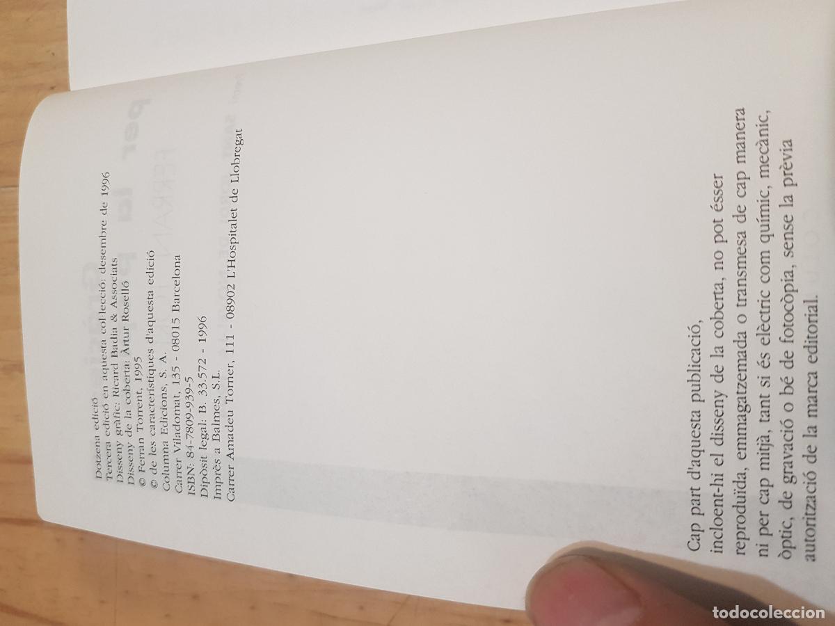 Libros de segunda mano: Gr&agrave;cies per la propina - Ferran Torrent - Foto 4