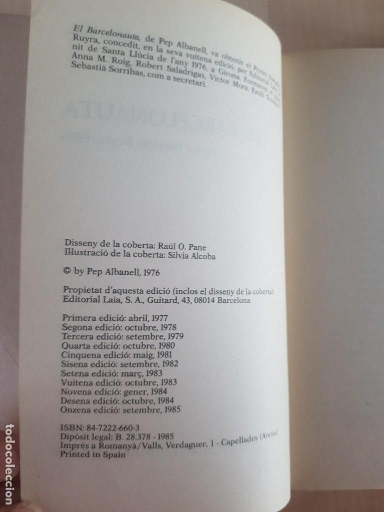 Libros de segunda mano: El barcelonauta - Pep Albanell - Foto 3