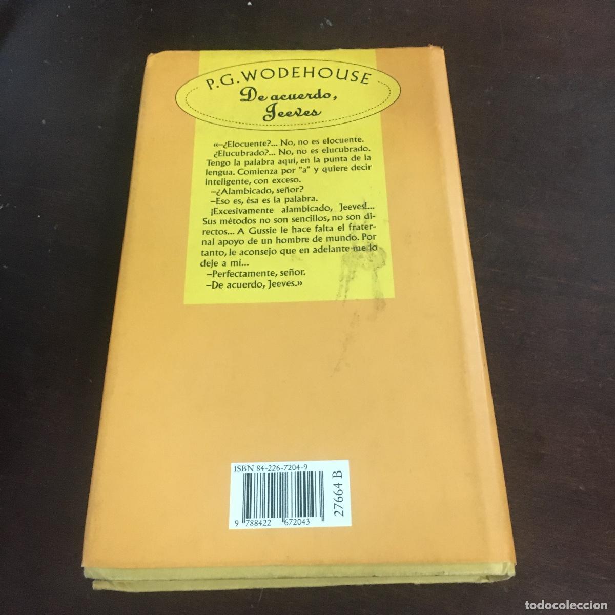 Libros de segunda mano: DE ACUERDO, JEEVES / P. G. WODEHOUSE REF: 1402 - Foto 4