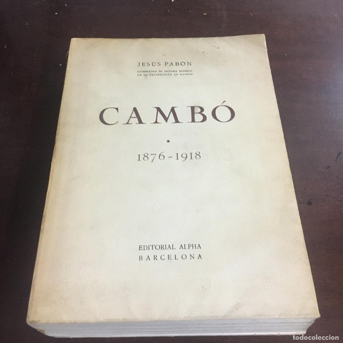 Libros de segunda mano: CAMB&Oacute;, Jes&uacute;s Pab&oacute;n REF: 1459 - Foto 1