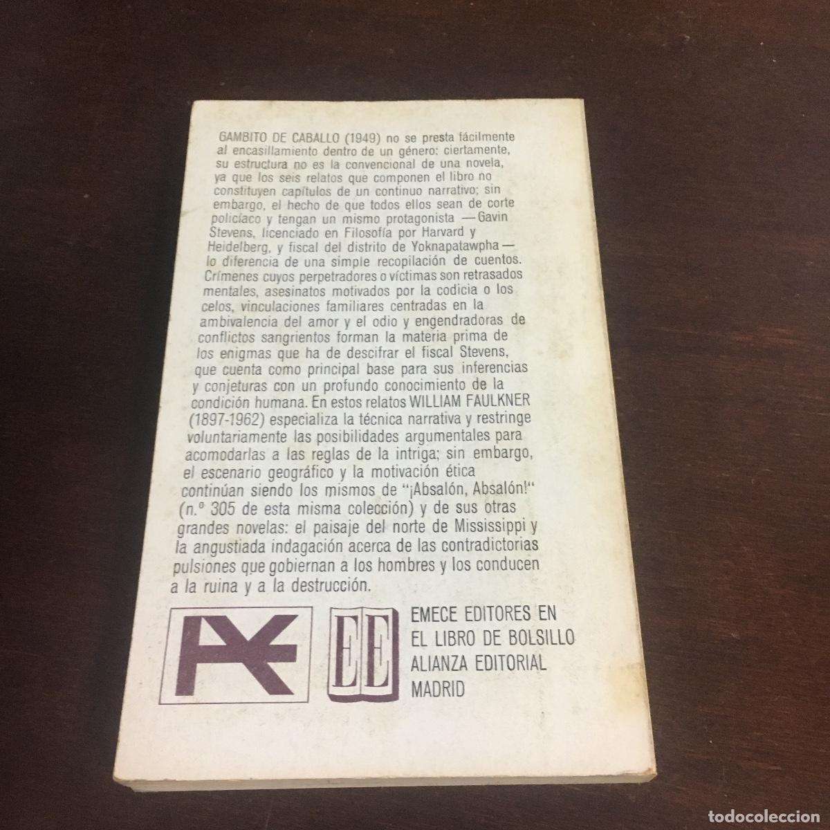 Libros de segunda mano: Gambito de caballo.- Faulkner, William REF: 1474 - Foto 4