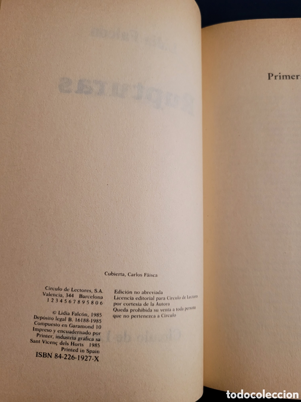 Libros de segunda mano: RUPTURAS # LIDIA FALC&Oacute;N # C&Iacute;RCULO DE LECTORES - Foto 2