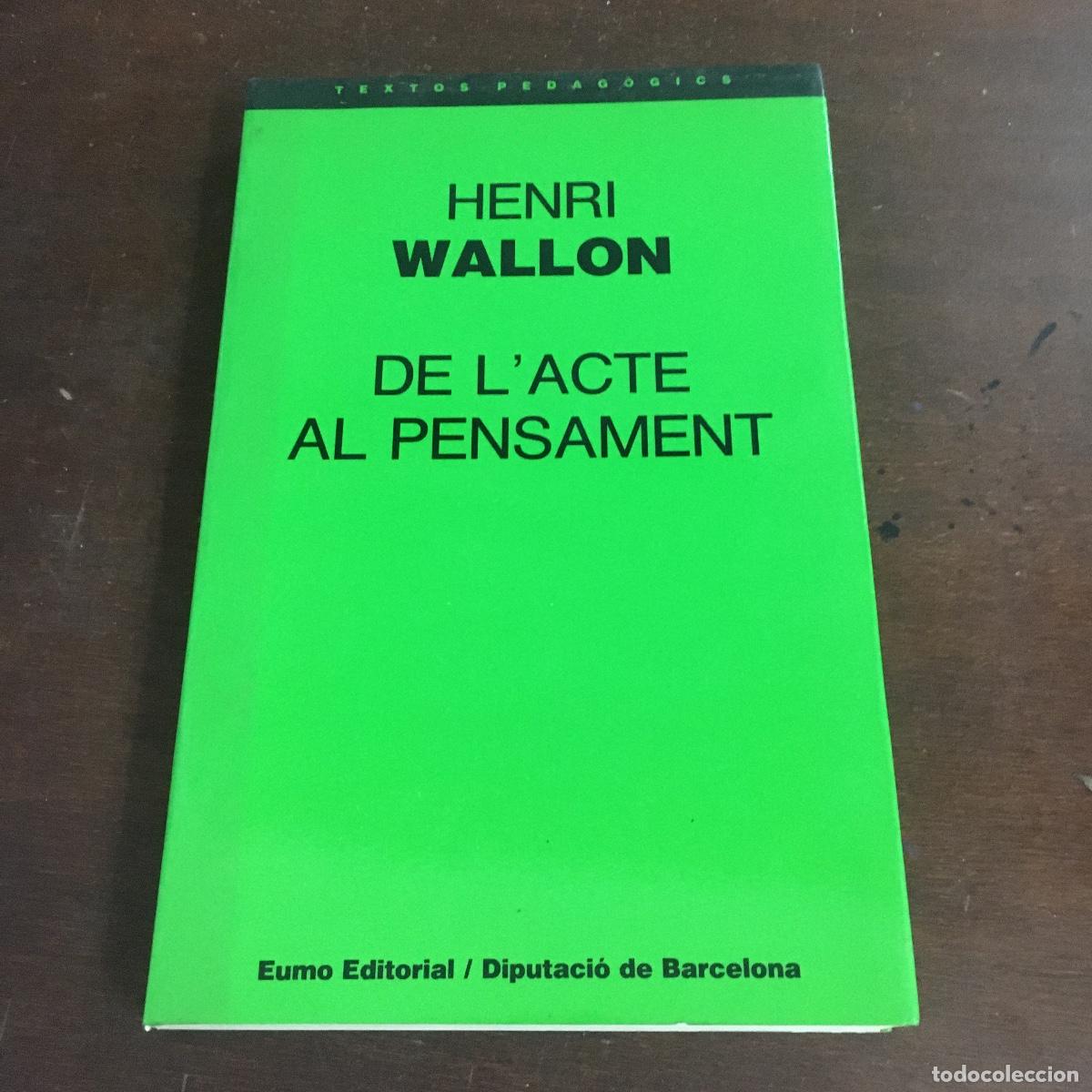 Libros de segunda mano: De lacte al pensament. Henri Wallon. REF: 1577 - Foto 1