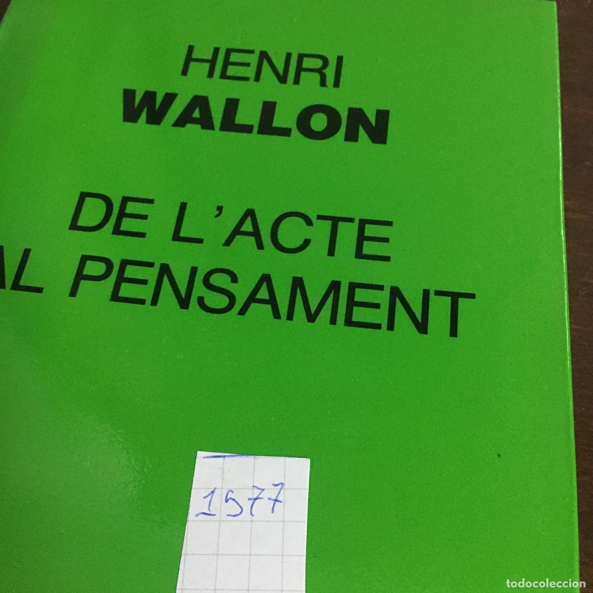 Libros de segunda mano: De lacte al pensament. Henri Wallon. REF: 1577 - Foto 5