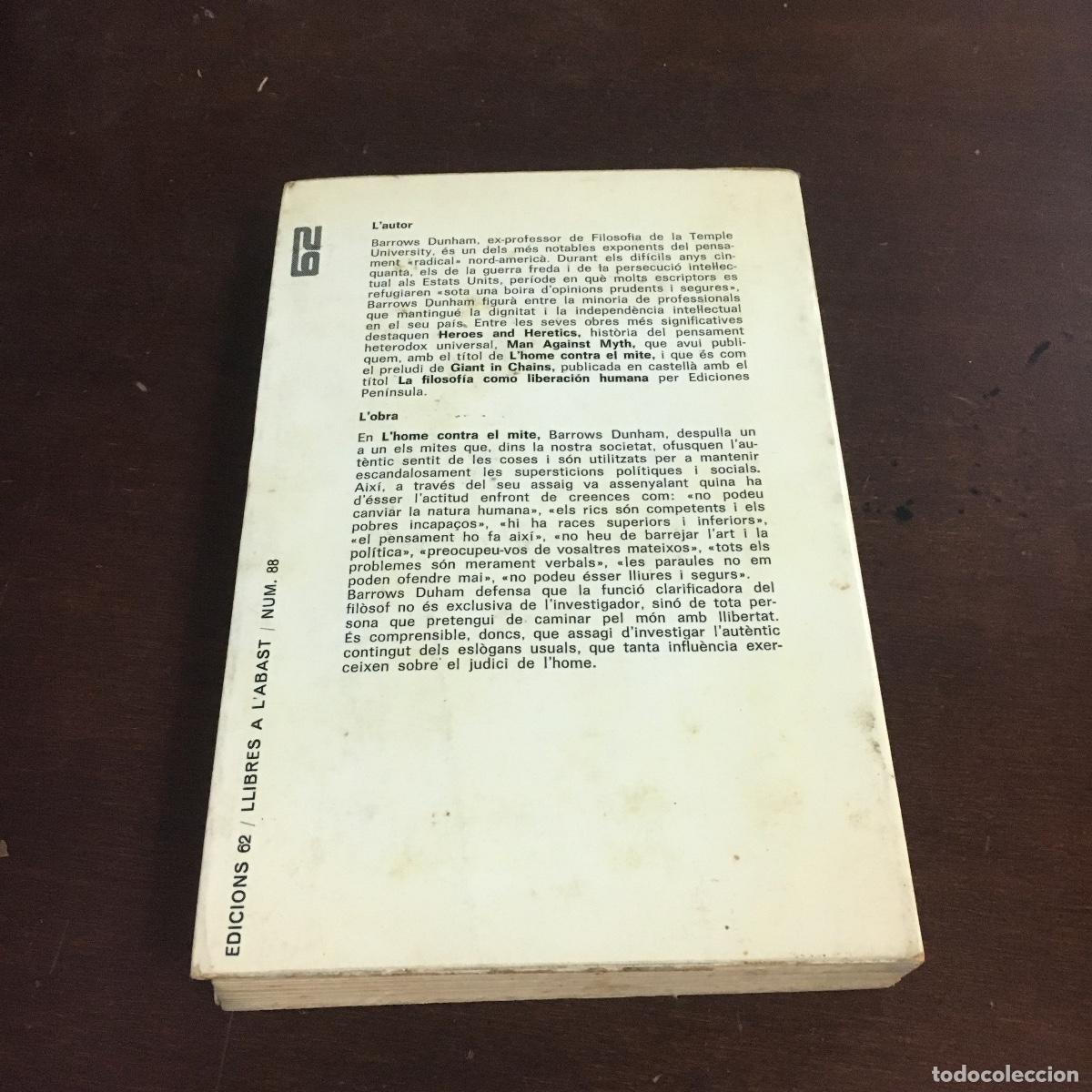 Libros de segunda mano: DUNHAM, BARROWS. L HOME CONTRA EL MITE REF: 1601 - Foto 4