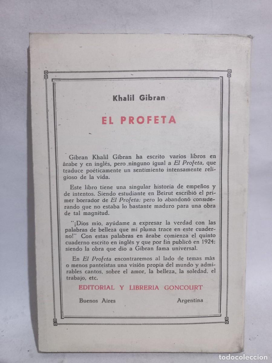 Libros de segunda mano: Khalil Gibran - El Profeta - 1977 - Foto 3