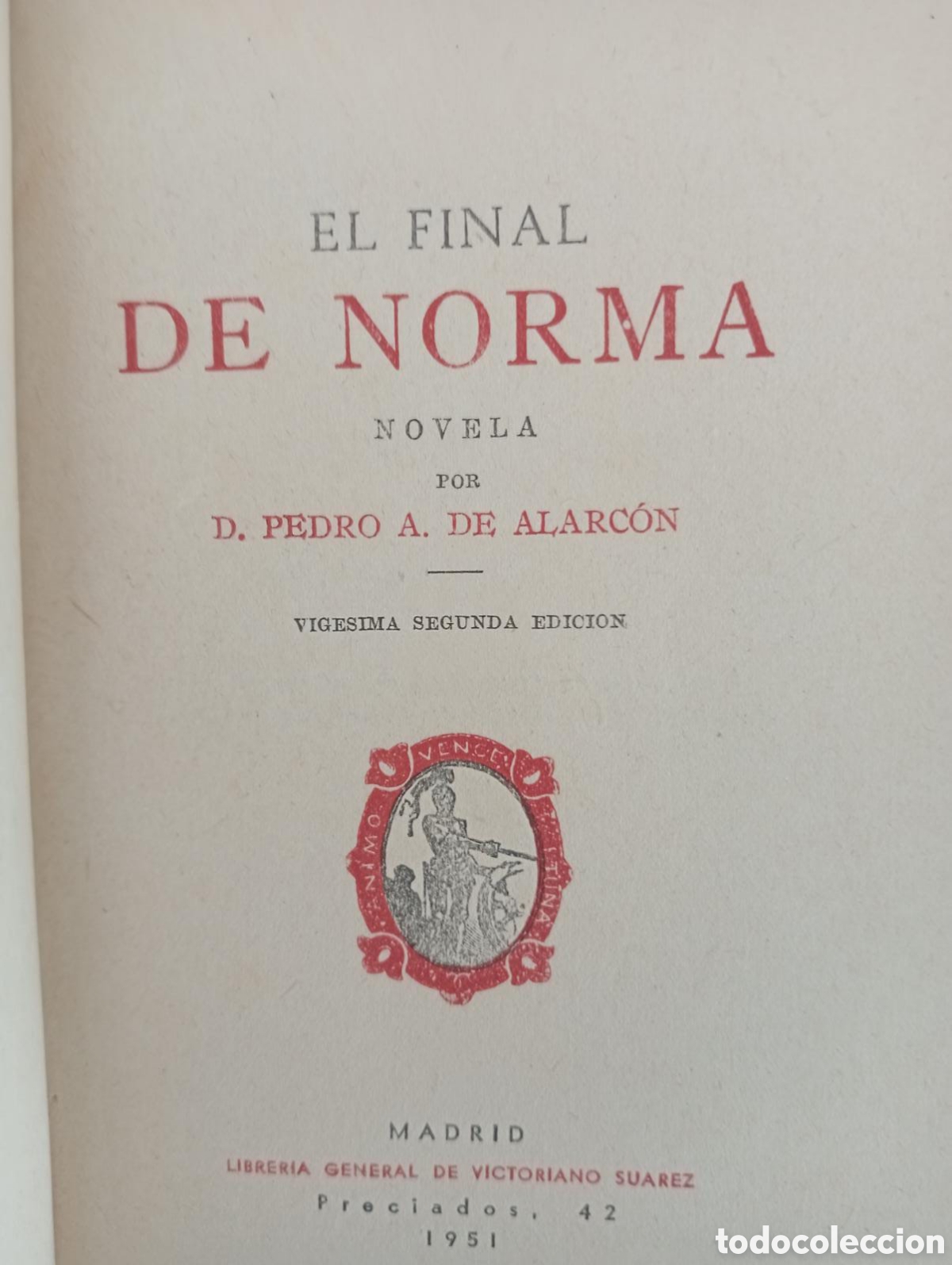 Libros de segunda mano: El final de Norma / Pedro Antonio de Alarc&oacute;n - Foto 2
